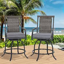 Outdoor Swivel Bar Stools Set Of 4