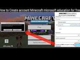 account minecraft microsoft education