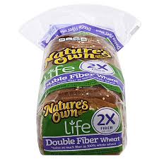 natures own double fiber wheat bread 20