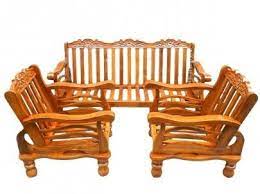 teak wooden sofa set with cushion at rs