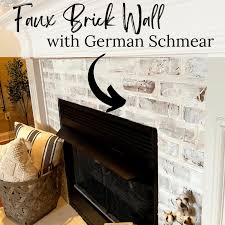 Faux Brick Wall With German Schmear