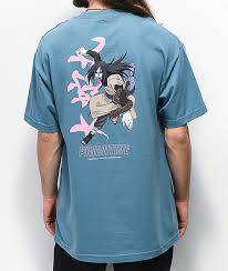 Primitive X Naruto Serpent Light Blue T Shirt