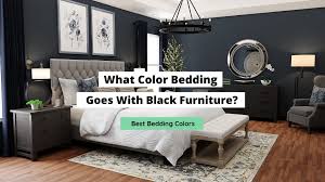 color bedding goes with black furniture
