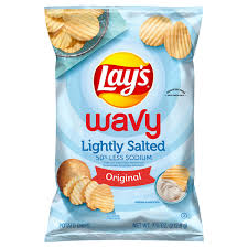 potato chips wavy lightly salted