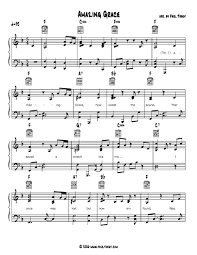 In the last section, the piece modulates from the concert key of c major to f major and more virtuosity is heard. Amazing Grace Sheet Music Pdf Piano Guitar Paul Tobey