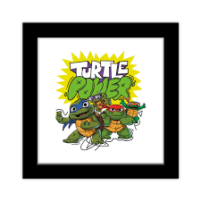 Mini Mutants Turtle Power Framed Art Print