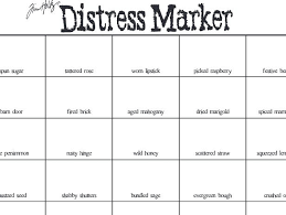 Blank Distress Marker Chart Distress Markers Distress Ink