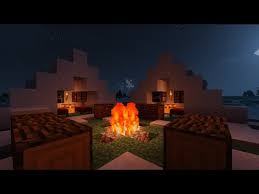 improved fire pit and tent in minecraft