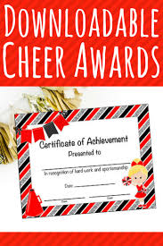 6 Instant Download Cheerleading Certificate