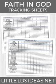Faith In God Tracking Sheets From Liberty Vollmer Little