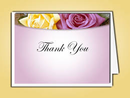 Lovely Purple Rose Thank You Card Template Elegant Memorials