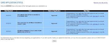 amex application status tips on