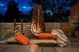 Corten Steel Chiminea Firepit