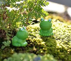 20 Pcs Resin Mini Frogs Green Frog