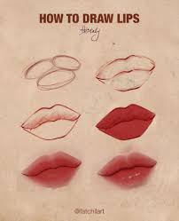 step lip drawing tutorials