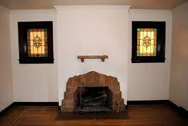 craftsman style mantel bookcases
