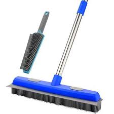 rubber broom carpet rake for pet hair
