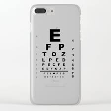 Eye Test Chart Clear Iphone Case By Homestead