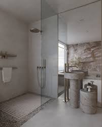 pebble shower floor interior design ideas
