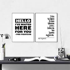 We only do what feels right. Foo Fighters Song Lyrics Wall Art Posters Prints Minimalist Inspiration Poetry Quote Painting Music Wall Picture Home Room Decor Painting Calligraphy Aliexpress