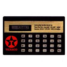 Credit Card Size Calculators Name And Logo Imprinted On