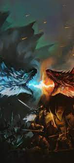 1242x2688 Ice Fire Dragon Game Of ...