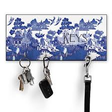 Key Holder For Wall Blue Willow