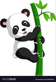 cute panda cartoon royalty free vector