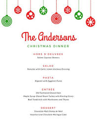 Green And Red Christmas Menu Templates By Canva