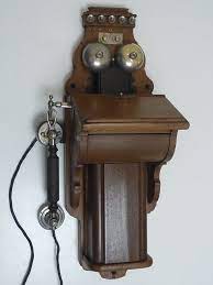 Original Antique Wooden Wall Phone