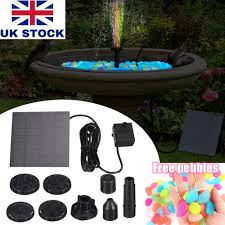 Solar Fountain Pump With Led Light And