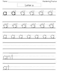 handwriting worksheets for kindergarten