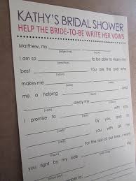 Help The Bride To Be Write Her Vows Game Wedding Vows Bridal Love and Romance