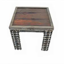 Wood Metal Furniture End Table
