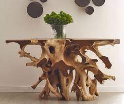 Solid Wood Console Root Console Table