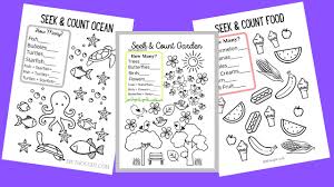 free seek count printable worksheets