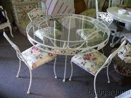 Vintage Wrought Iron Patio Table Chairs