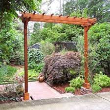 Two Post Wood Arbor Forever Redwood