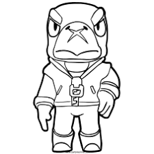 His super trick is a smoke bomb that makes him invisible for a little while! leon becomes invisible for 6 seconds. Brawl Stars Coloring Page