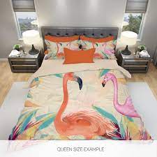 flamingo bedding tropical bedding