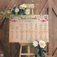 themed wedding table seating plans