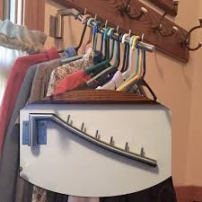 Drying rack metal garment rack freestanding hanger bedroom clothing rack with lower storage shelf for boxes shoes and side hooks. Wall Mounted Clothes Hanger Rack 2 Sets Garment Hooks With Swing Arm Holder Buy Wall Mounted Clothes Lines 9369115798280