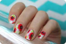 mani monday summer flowers nail art