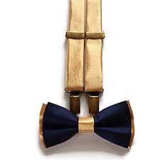 Check spelling or type a new query. Amazon Com Navy Blue Gold Bow Tie Golden Matching Y Back Suspenders Set For Ring Bearer Boys Men Groomsmen Wedding Self Tie Bow Tie Groom Pocket Square Handmade Products