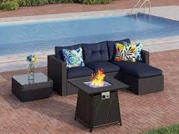 Outdoor Rattan Sectional Sofa Set With