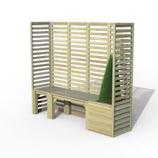 Modular Wooden Garden Seating V2 With 6