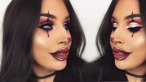 glamorous clown creepy makeup tutorial