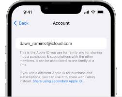 use a diffe apple id to share