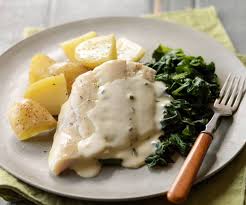 steamed smoked haddock with new