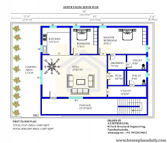 60x40 North Facing House Plans Design